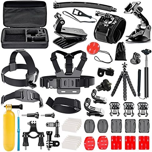 Bestter 52-in-1 Action Camera Accessory Kit for GoPro Hero 5 Session/Hero Session/Hero 6 5 4 SJ4000 SJ7000 DBPOWER AKASO VicTsing APEMAN WiMiUS Rollei QUMOX Lightdow Campark And Sony Sport DV and More