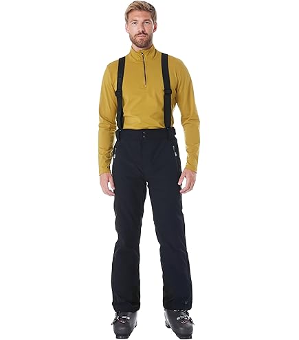killtec heren Skibroek/functionele broek met afneembare bretels, randbescherming en sneeuwvanger KSW 100 ENOSH MN SKI PNTS, waldgrün, XL, 43431-000