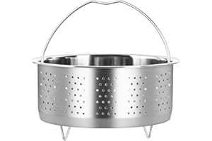 ACENTOR Cestello Cottura a Vapore, 17.5cm Cestello Cottura Vapore Acciaio Inox, Multifunzione a Vapore Cesto, Cestello per Cottura a Vapore Inserto per La Maggior Parte delle Pentole a Pressione Cuociriso