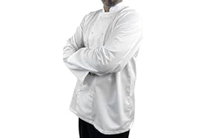 Pegasus Textiles | White Long Sleeve Chef Jackets with Press Studs