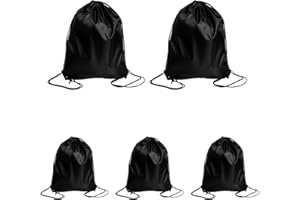 KATLKIU Zaino con coulisse, 5 pezzi, 34 cm x 43 cm, zaino fitness, utilizzabile per viaggi, sport all'aria aperta, ci si può disegnare su di esso