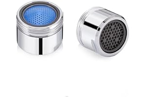 SAIZONE 2 Stücke Strahlregler M18 Düse Wasserhahn Auslauf,Wasserhahn Ersatzteile,Wasserhahn Dichtung, für Armaturen Aufsatz Luftsprudler Poliert Chrom(Rostfreier Stahl)