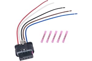 ‎HISPORTS HISports 5 PIN Luftmassenmesser MAF Kabelbaum 4F0973705-kompatibel mit A3 A4 A5 A6 Q5 R8 Skoda Seat VW Jetta Passat