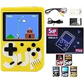 AWH SUP Game Box Plus 400 in 1 Retro Games UPGRADED VERSION mini Portable Console Handheld Gift By PRIME TECH ™ (Yellow))