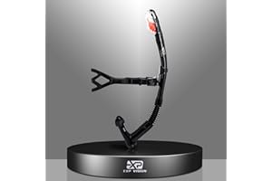 EXP VISION Suche nurkowanie, nurkowanie dla dorosłych, nurkowanie bez oddechu, rurka do snorkelingu, silikonowy ustnik klasy spożywczej, sprzęt do snorkelingu z osłoną przed rozpryskami górnym zaworem i klipsem na pasek do nurkowania do nurkowania z rurką