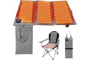 Afenau Beheiztes Kissen, Tragbares Beheiztes Sitzkissen, Faltbares Sitzkissen Beheizbar, USB-Aufladung sitzkissen beheizt Outdoor für Camping, Parks, Sportstadien (Grau)