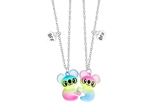 Yolev Freundschaftskette für 2 Mädchen Halskette Schmuck Langstrecke Geburtstag Weihnachten Brautjungfer Beste Freunde Kette Geschenke Mädchen Schwestern Freundschaftsketten Bff Ketten für 2