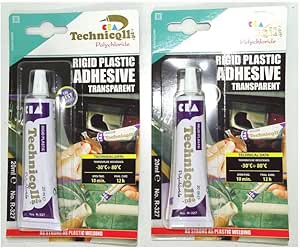 2X Strong Clear Adhesive Glue for Hard Plastic ABS TR EVA Perspex Acrylic Glass New