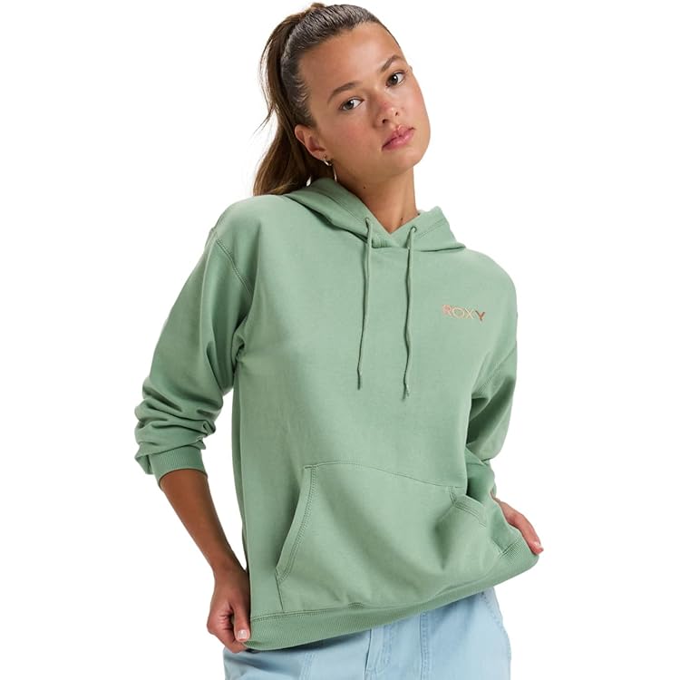 Pull à Capuche Roxy Pour Femme - En Polaire Polyester, Coupe Regular, Poche Kangourou - Confortable Et Chaud Pour Loisirs - 8