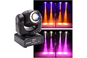 ‎U`KING Moving Head LED,U`King 50W LED Bühnenlicht mit DMX 10/12CH, für Halloween, Weihnachten, Partylicht Disco Effekt, für Bars, Konzerte, Discos