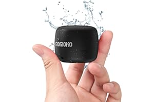 Momoho Wasserdichter Bluetooth-Lautsprecher Wireless Speaker Mini Tragbarer Lautsprecher IPX7 Kleinster wasserdichter Lautsprecher TF-Kartenspiel-Unterstützung für Outdoor, Dusche, Wandern (Schwarz)