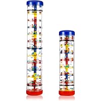 Mini Instrument De Musique Halilit – Rainbomaker – Tube De Pluie Pour Bébé Dès 6 Mois – Jouet Sensoriel Et éveil – Billes Colorées – Son Doux De La Pluie
