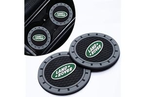 ZHNGZHJ 2 Pezzi sottobicchieri per Land Rover Discovery Range Rover Sport Defender Land Cruiser LR2 3 4 auto,tappetini/inserto/sottobicchieri portabicchieri per auto,accessorio portabicchieri