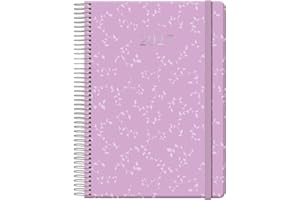 Dohe - Agenda 2025 - Día por Página, Tamaño A5 (14x20 cm), 12 Meses Enero a Diciembre, Tapa Dura, Planificador en Español, Material de Oficina - ARUBA Morado