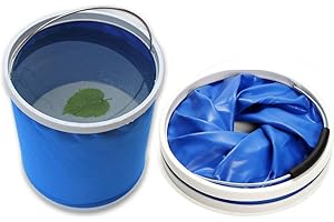 DYBOHF Cubo Plegable Cubeta de Agua portátil Multiuso - Apto para Acampar, Deportes al Aire Libre, Uso doméstico, Cubo de Agua para Lavado de Autos Capacidad - Ligero y fácil de Transportar (11L)