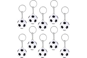 JJYHEHOT 10 Stück Fußball Schlüsselanhänger, Kreatives Fußball Persönlichkeit Anhänger Geschenk für Kinder Party Dekorationen und Schule Karneval Belohnung