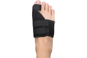 Yasdyri Hallux Valgus Korrektur Schiene für Linderung von Großzehenschmerzen und zur Ausrichtung der Zehen Hallux Valgus Bandage für Herren und Damen Schutz der großen Zehe (Schwarz, Rechts)
