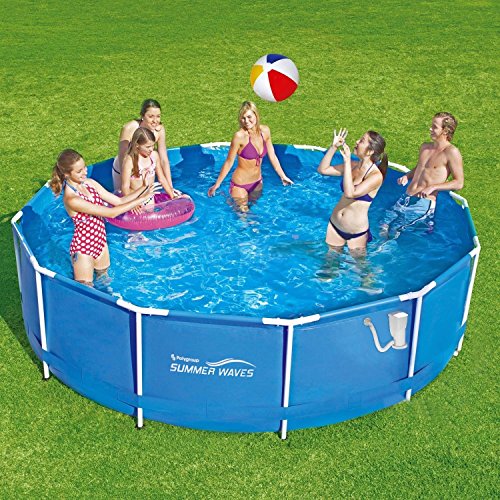 Summer Waves Frame Pool 366x91cm Rahmen Swimming Pool Familien Schwimmbad mit Filterpumpe