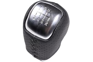 CANJPTON Gear Shift Knob 6 Speed Compatible with Range Rover Evoque 2011-2018 LR024719 LR024721 Shifter Lever Knob Leather Gear Black