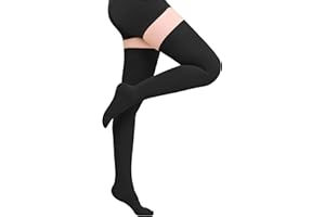 Evolyline Medical Compression Stockings for Women Men 15-20 mmHg, Thigh High Compression Socks for Women Closed Toe Stockings with Silicone Band, Firm Graduated Support for Varicose Veins, Edema