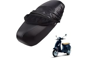 générique Cuir Housse Selle Moto Compatible avec Vespa LX 50 2008-2014,Housse de Selle Moto,imperméable,Anti-Pluie,Anti-poussière et Anti-Soleil (Black)