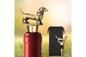 ‎LULLEA LULLEA Dackel Geschenke, Weinflaschenverschluss, Deko Geburtstagsgeschenk Weingeschenke für Männer und Frauen, Weihnachtsschmuck, Champagnerverschlüsse
