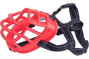 PETCUTE Bozal para Perro Bozal Perro PequeñO Medianos Grandes Anti Ingestas Previene Mordidas para Que No Coma Correa Tirones Ajustable