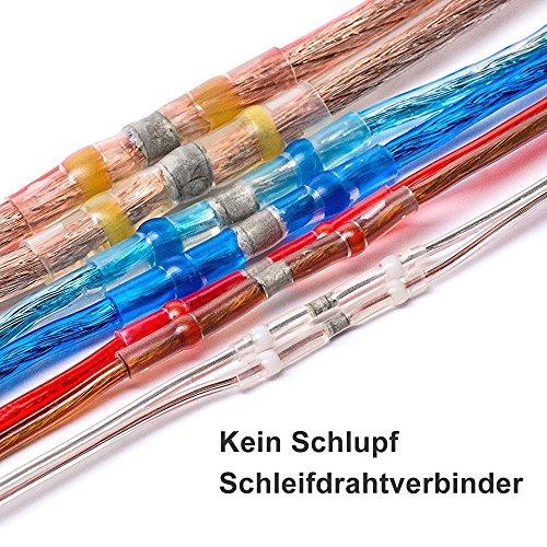 Faburo 50 tlg Lötverbinder Sortiment, Schrumpfverbinder Stoßverbinder Kabelverbinder Quetschverbinde - 3