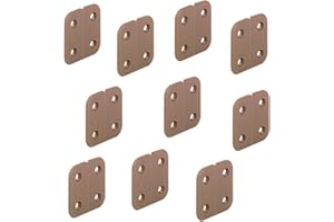 Gedotec Aufschraubscharnier braun Kunststoff-Scharnier gelenklos | Möbelscharnier 40 x 40 mm | Boot & Caravan-Scharnier aus widerstandsfähiges Polypropylen | 10 Stück - Türscharnier für Wohnwagen