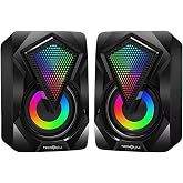 Bilgisayar Hoparl&ouml;r&uuml; Led Işıklı Rgb Laptop Pc Uyumlu 1+1 Speaker