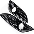 Underground Parts All Gloss Black Front Bumper Fog Light Covers Grilles Surrounds for Ford Fiesta mk7