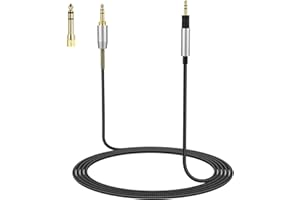 Zosvoses Momentum 4 Kabel, kompatibel mit Sennheiser Momentum 4/3/2.0, HD1 On-Ear, HD 400S/450BT, PXC 550/550-II, ACCENTUM Plus Kopfhörer, 3,5 mm Audiokabel, Headset mit 6,35 mm Adapter, 2 m