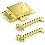 Schrankschloss mit Schlüssel, Messing, 63mm (1 Stück): Amazon.de: Baumarkt