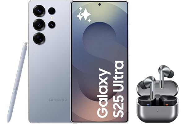 SAMSUNG Galaxy S25 Ultra 256GB Titanio Azul + Galaxy Buds3 Pro - Móvil con IA, Galaxy AI, Dual SIM con Auriculares inalámbricos