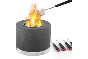 ‎ABXMAS Tischkamin Bio Ethanol Kamin Tischfeuer,Tragbarer Tischkamin für die Gartenterrasse im Freien, Rauchfreie Feuerschale aus Alkoholbeton für die Innendekoration