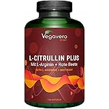 L-Citrullina + L-Arginina Vegavero® | 2946 mg di Citrullina Malato (AMINOFERMENT®) | con Barbabietola (Betaina) | Senza Addit