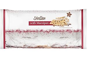 GENERIC Fakhri Stollen with Marzipan – Traditional Festive German Christmas Cake with Rich Fruits, Spices & Almond Marzipan Filling
