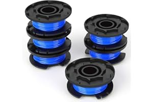Gekufa Strimmer Spool Compatible with Ryobi One+ AC14RL3A, 18V, 24V Cordless Trimmers 6pack 1.65mm Autofeed Replacement Strimmer Spools for Compatible with Ryobi Trimmer Line Replacement Part