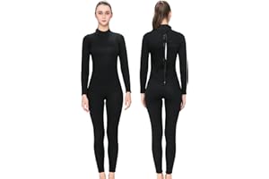 FLEXEL Mute Subacquee Intere da Donna Uomo 3mm, Full Wetsuit Termico, Muta sub a Maniche Lunga in Neoprene chiusura lampo posteriore per Surf Nuoto Snorkeling