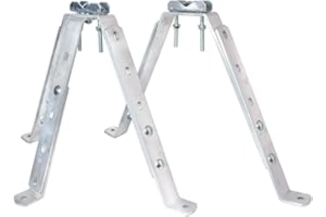 DSO Fixation murale/support pour mât en acier haute qualité variable de 45 à 60 cm – Fixation pour mât ou barre de max. 60 mm en acier galvanisé pour antennes (satellite, radio DVB-T2, LTE), parasol
