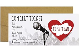 CJ&M Concert/Festival Scratch Card | Surprise Music Ticket | Personalisable - Concert, Festival, Gig | Birthday, Christmas