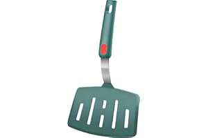 CONTIUP Spatola in silicone, spatola per uova per omelette, resistente al calore, spatola scanalata extra larga per cucinare, spatola per pancake e pesce, per pentole antiaderenti, 315,6 °C, per uso cucina