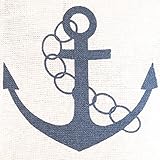 elbmöbel Türstopper Anker mit Kordel Leinen-Struktur Maritim 18 x 15 cm Doorstop Navy blue - 3
