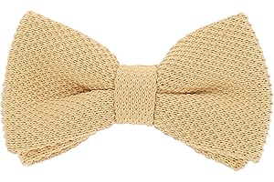 cravateSlim Noeud Papillon Tricot - Noeud Papillon Homme en Maille 11cm x 6cm - Prénoué, Tour de cou Réglable, Fermeture par crochet métal - Thème Soirée, Mariage Boheme Chic