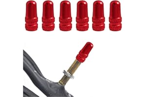 ARH AUTO ACCESSORIES Set of 6 Premium Anodized Alloy Presta Valve Stem Caps for Bikes, Durable & Sleek Design, for Most Presta Valves, Enhances Bike Style, Performance & Overall Look, Easy to Install