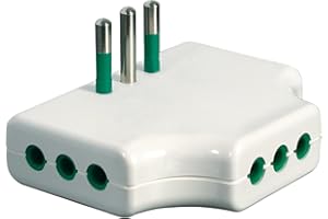 FANTON 82250 adattatore presa tripla piatta SALVASPAZIO - 1 spina italiana piccola 10A 3 prese italiane piccole