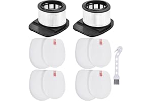 LEADAYBETTER Vacuum Filters for Shark Classic Anti Hair Wrap Cordless Stick IZ201UK IZ201UKT IZ251UK IZ251UKT Cleaner, 2 Post-Motor Filters, 4 Spare Filter Replacement Kit