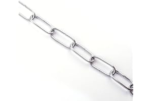 ‎ORION LIGHTSTYLE ORION LIGHTSTYLE Kette für Kronleuchter Lampenkette 1m Gliederkette Kronleuchteraufhängung Leuchtenkette Eisenkette Rundgliederkette Metall (Chrom, 4mm)
