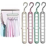 AMZ BITEFU 12 pcs Cintre Magique,Qualité Supérieure Cintre Pliable,Multi-Fonctions Cintres Gain de Place,pour Le Stockage et 