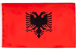 BANDIERA ALBANIA 150x90cm - GRAN BANDIERA ALBANESE 90 x 150 cm Poliestere leggero - Bandiere - AZ FLAG